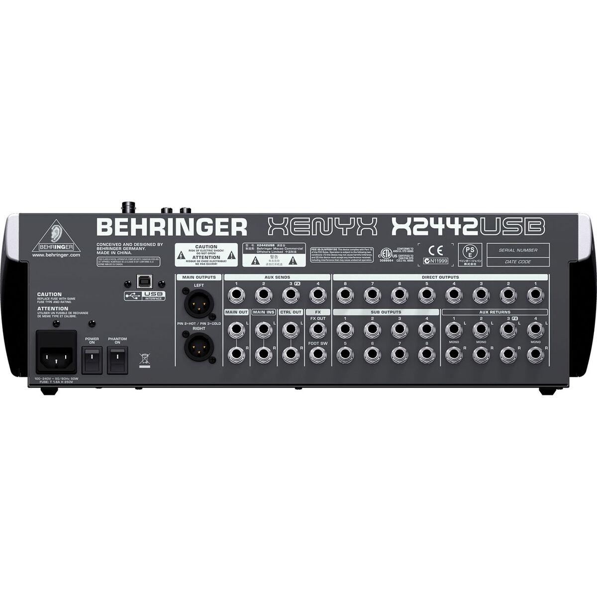 Behringer Xenyx X2442USB Premium 24-Input 4/2-Bus Mixer with USB/Audio Interface Behringer Xenyx X2442USB Premium 24-Input 4/2-Bus Mixer with USB/Audio Interface